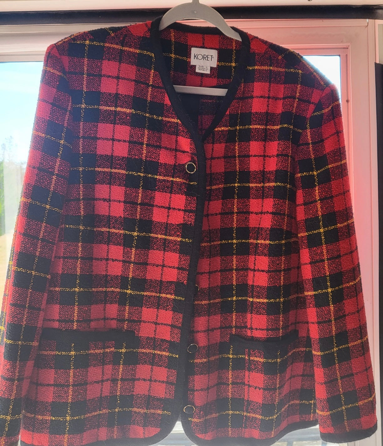 Vintage Koret Red Plaid Blazer