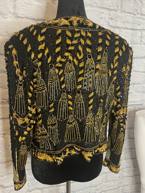 Vintage Nite Waves Beaded/Sequin Blazer