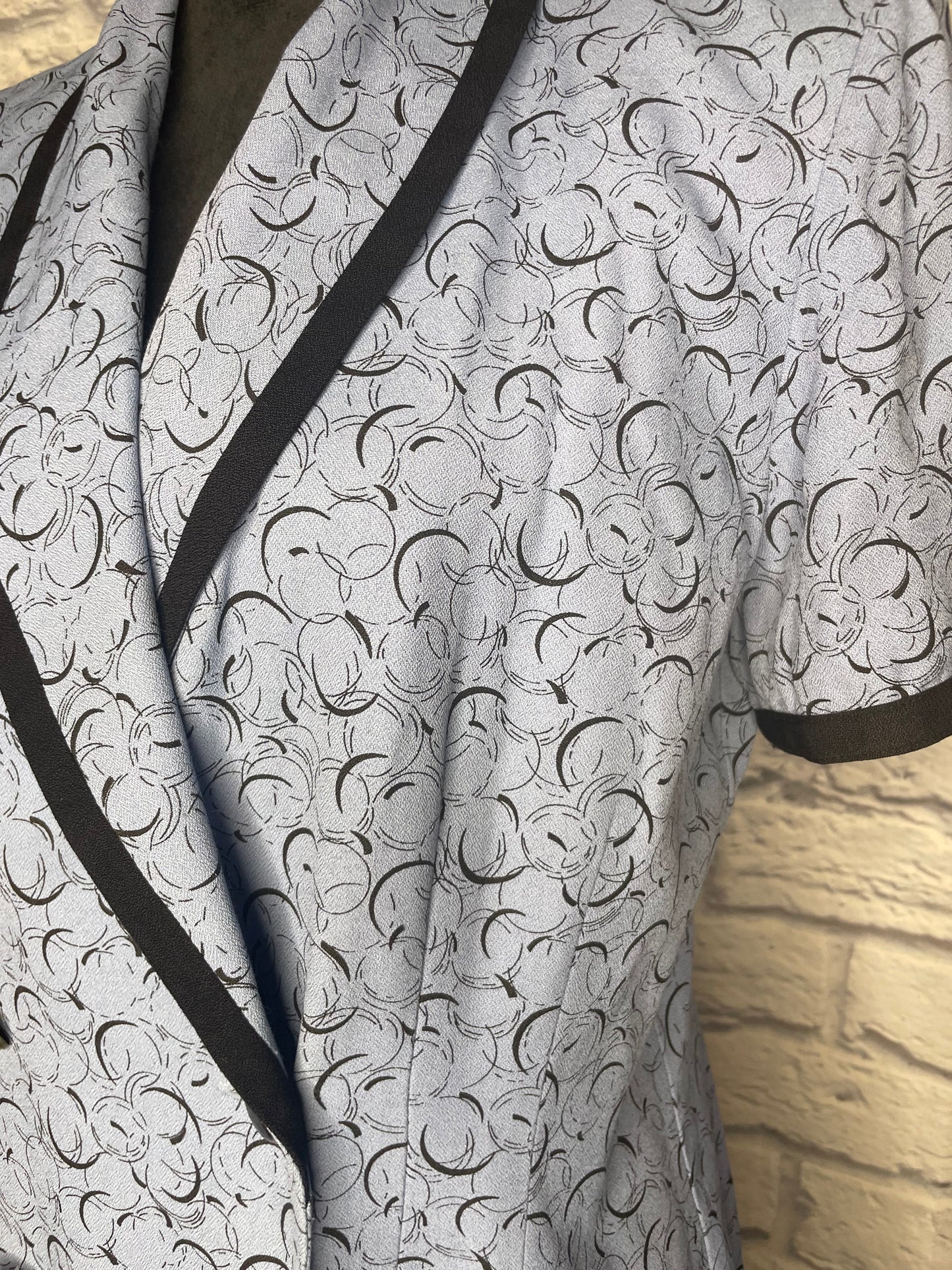 Vintage Baby Blue/Black Blazer Dress