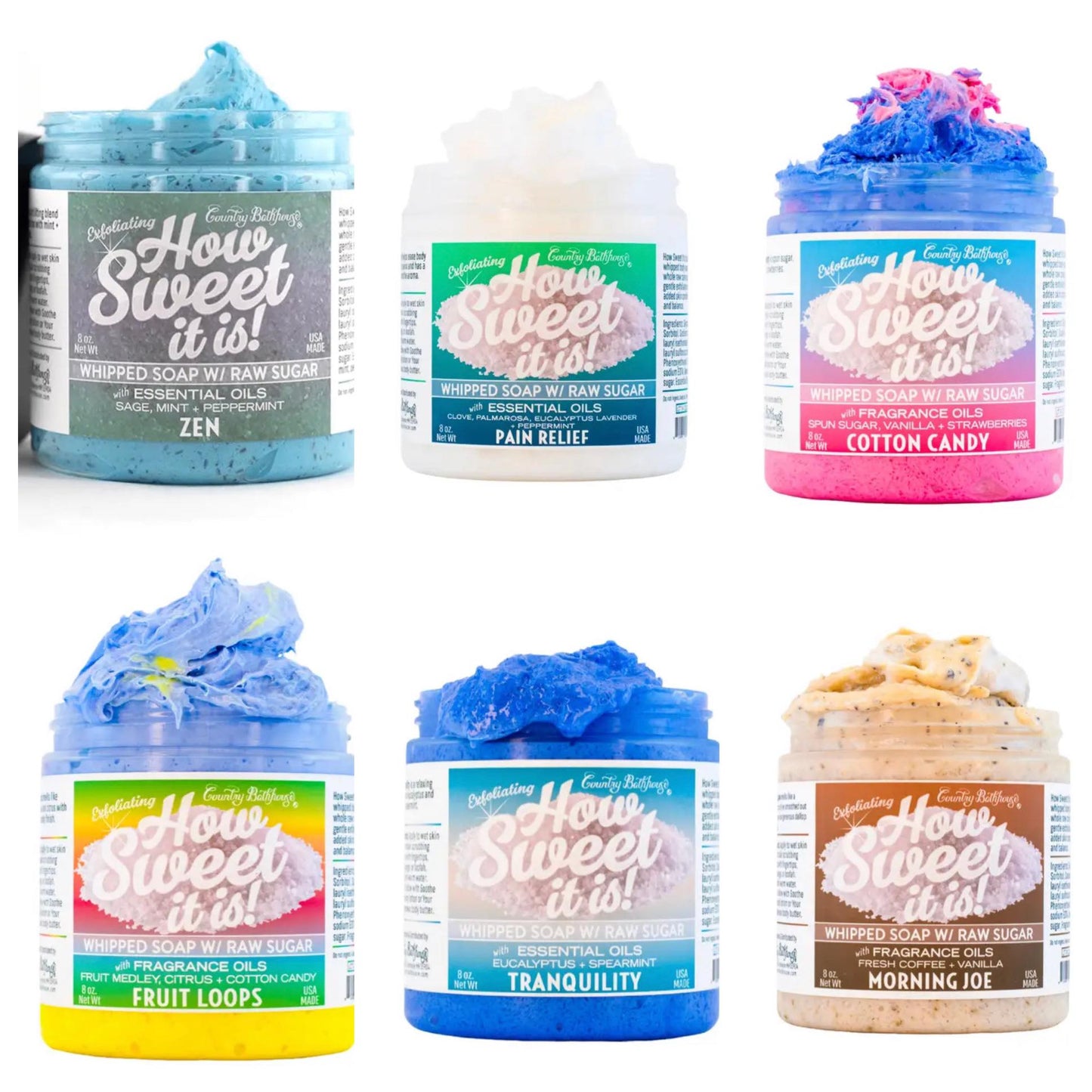 Exfoliating Whipped Soap in 10 Scent Options
