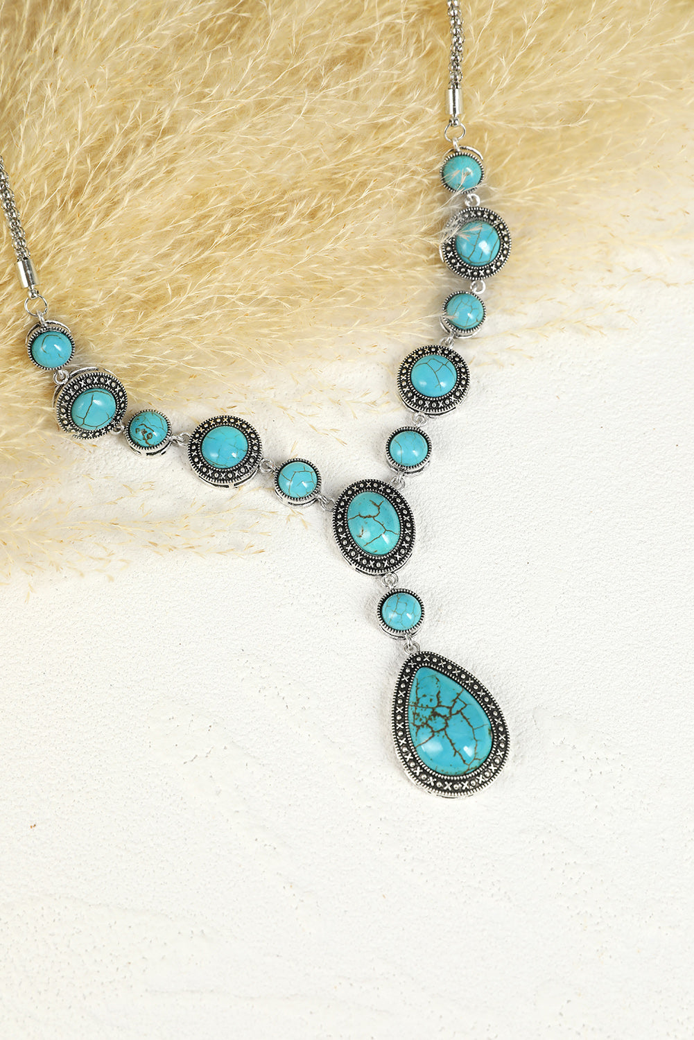 West Turquoise Alloy Necklace