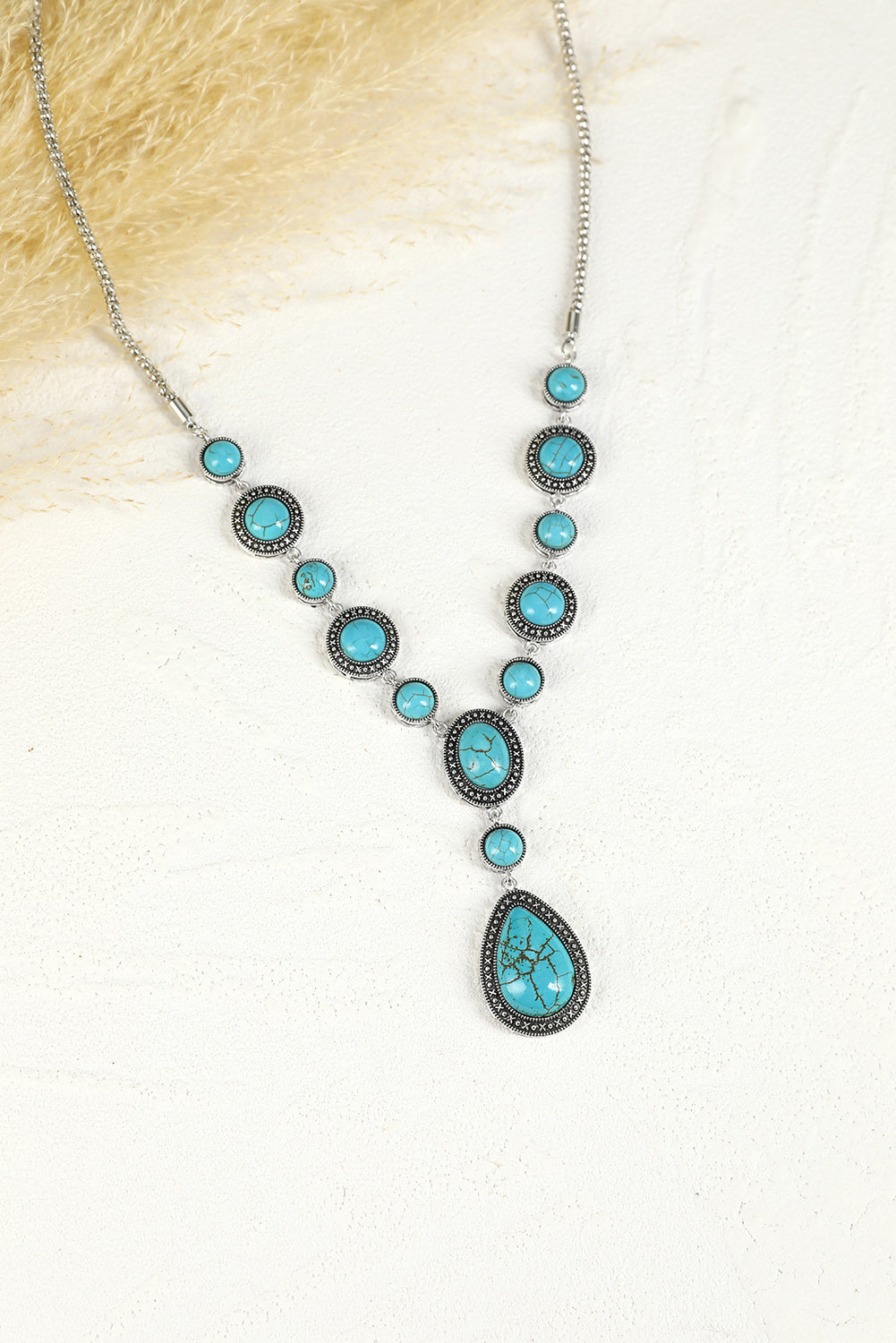 West Turquoise Alloy Necklace