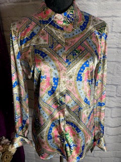 Boston Proper Vintage Multi-Colored Blouse
