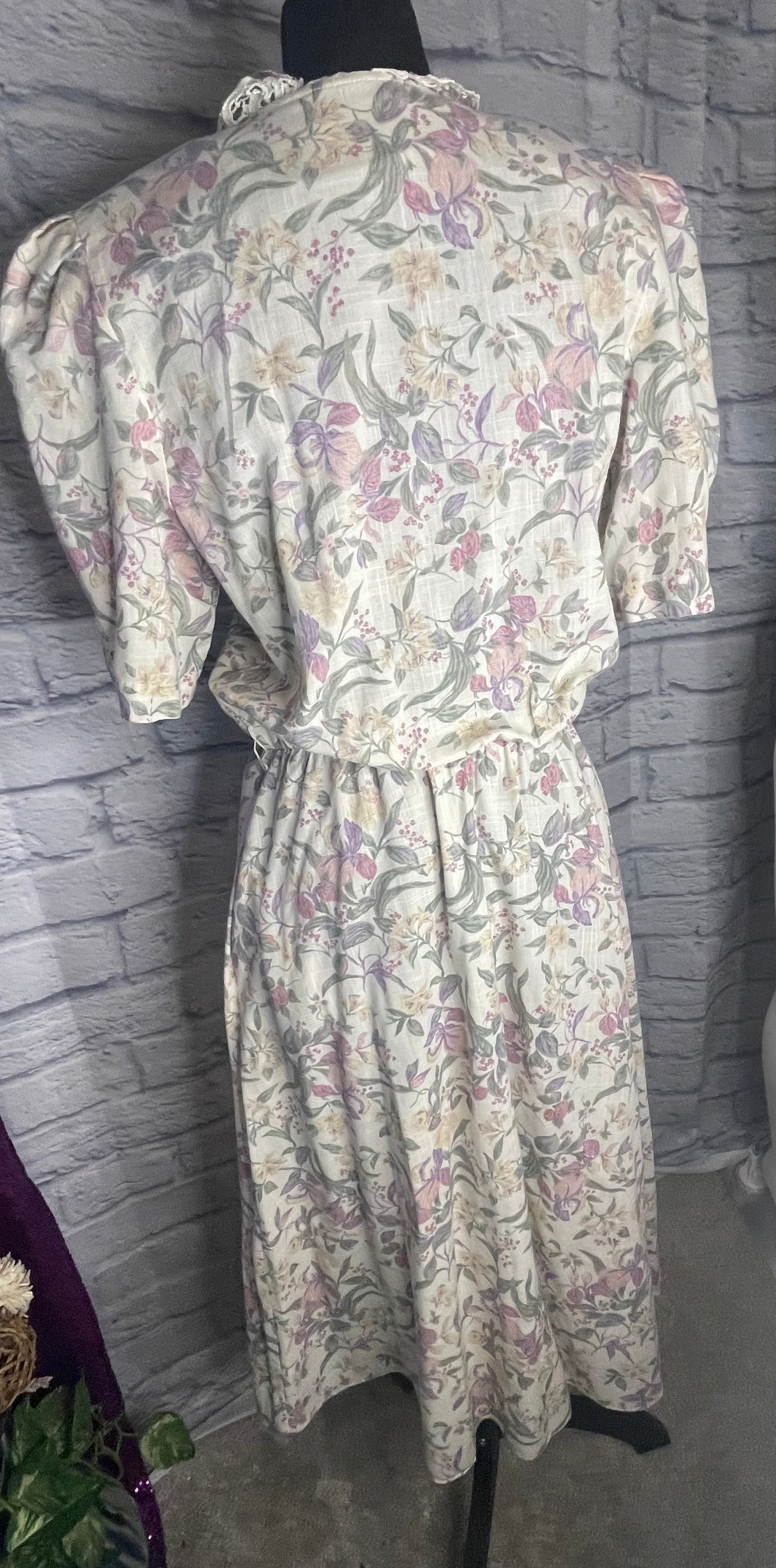 Vintage 1980's Stuart Alan Pastel Floral Dress
