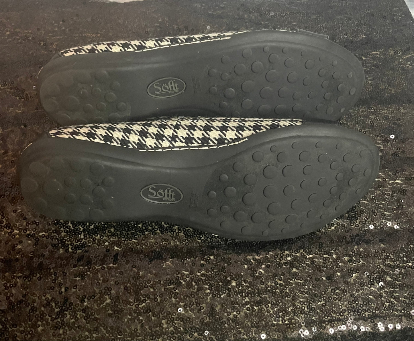 Sofi Black/white Houndstooth Flats