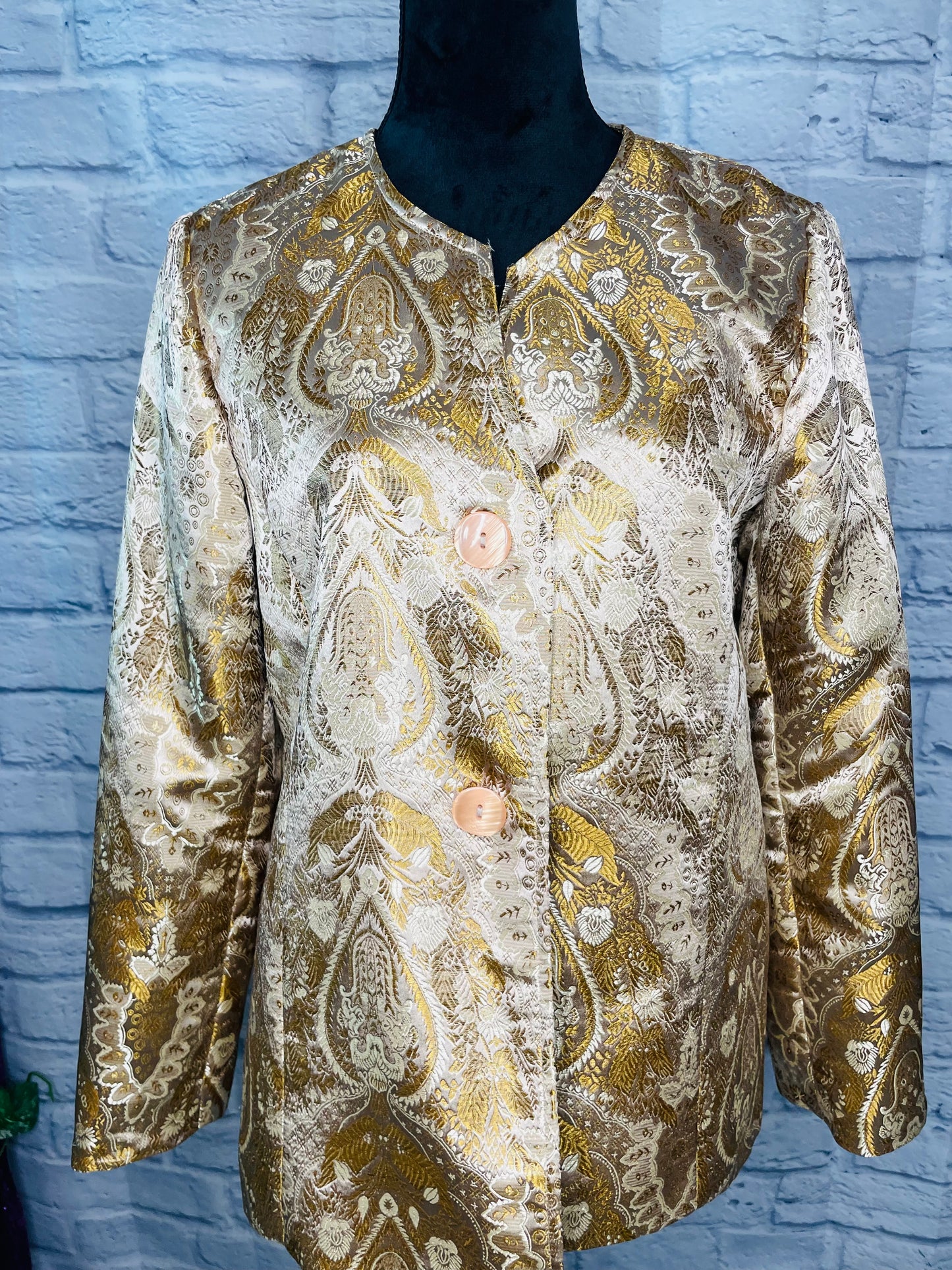 Vintage Sag Harbor Gold Tapestry Blazer