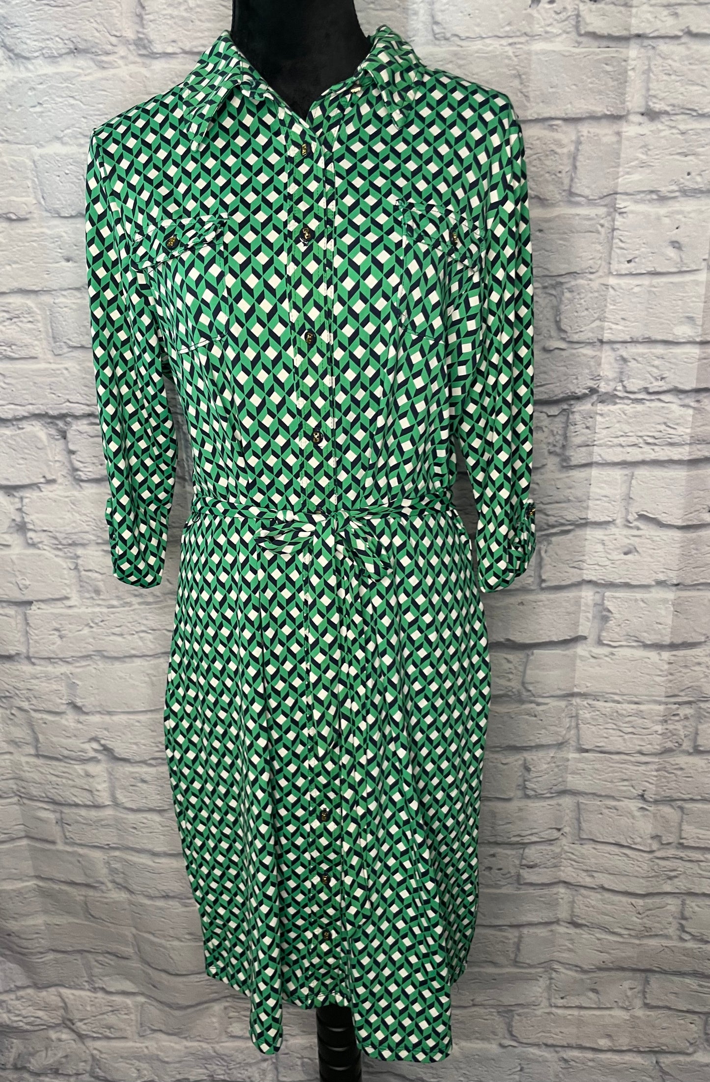 Charter Club Green Pattern Dress