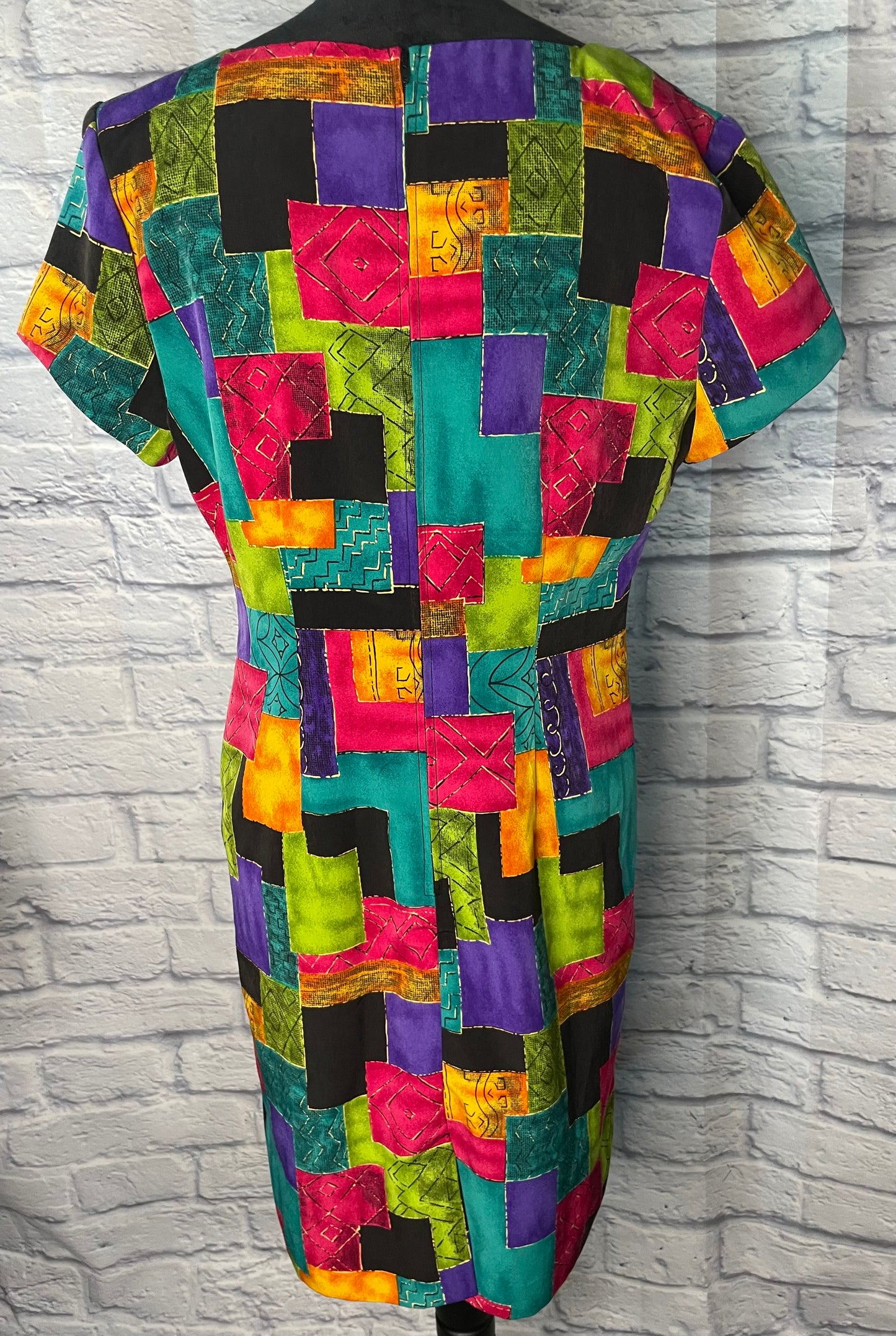 Vintage Miss Dorby Multi-Patterned Dress