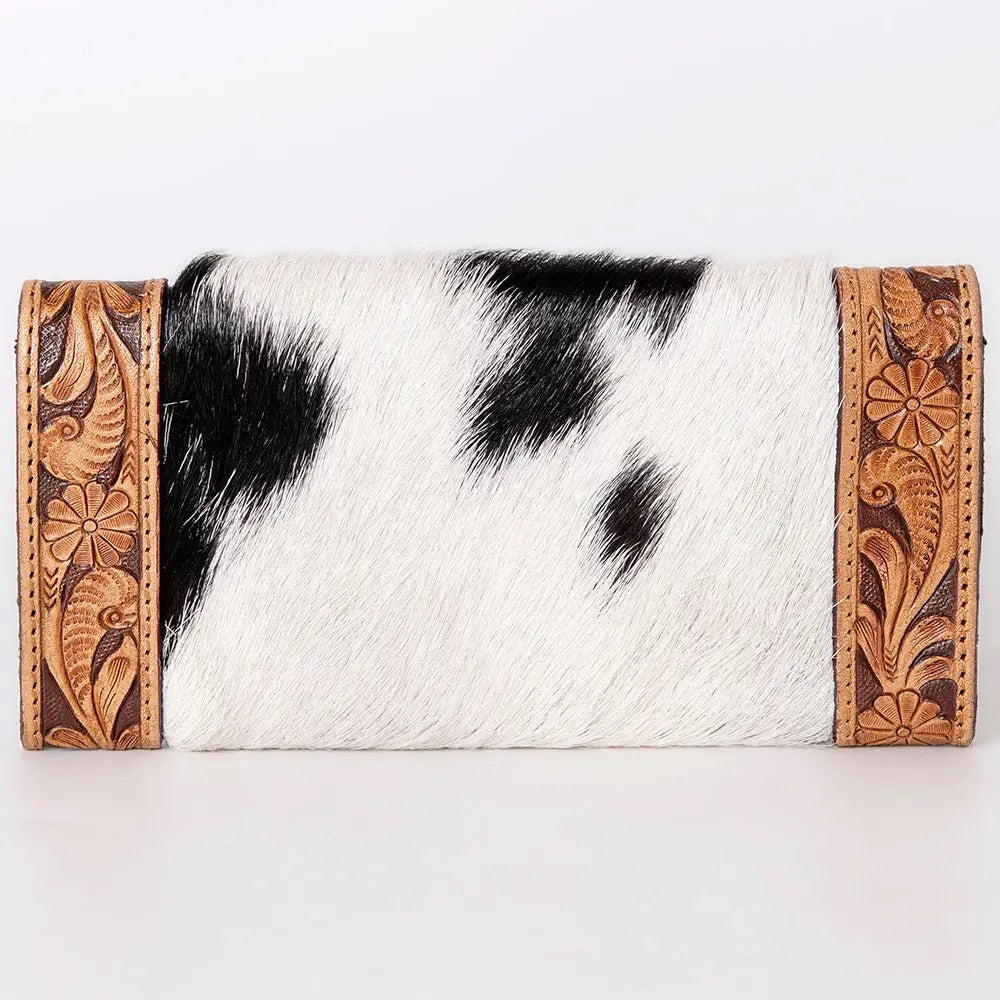 Saddle Leather Cowhide Upcycle Canvas Bag Cowhide
