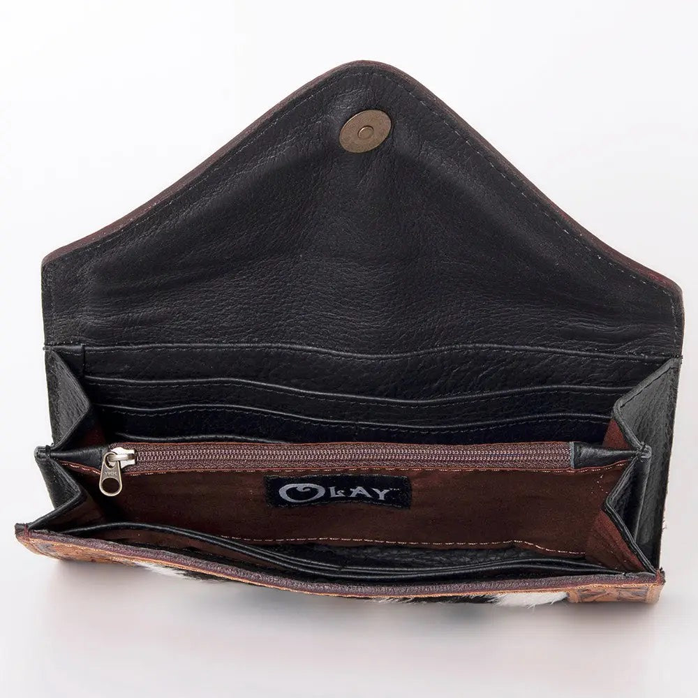 Saddle Leather Cowhide Upcycle Canvas Bag Cowhide