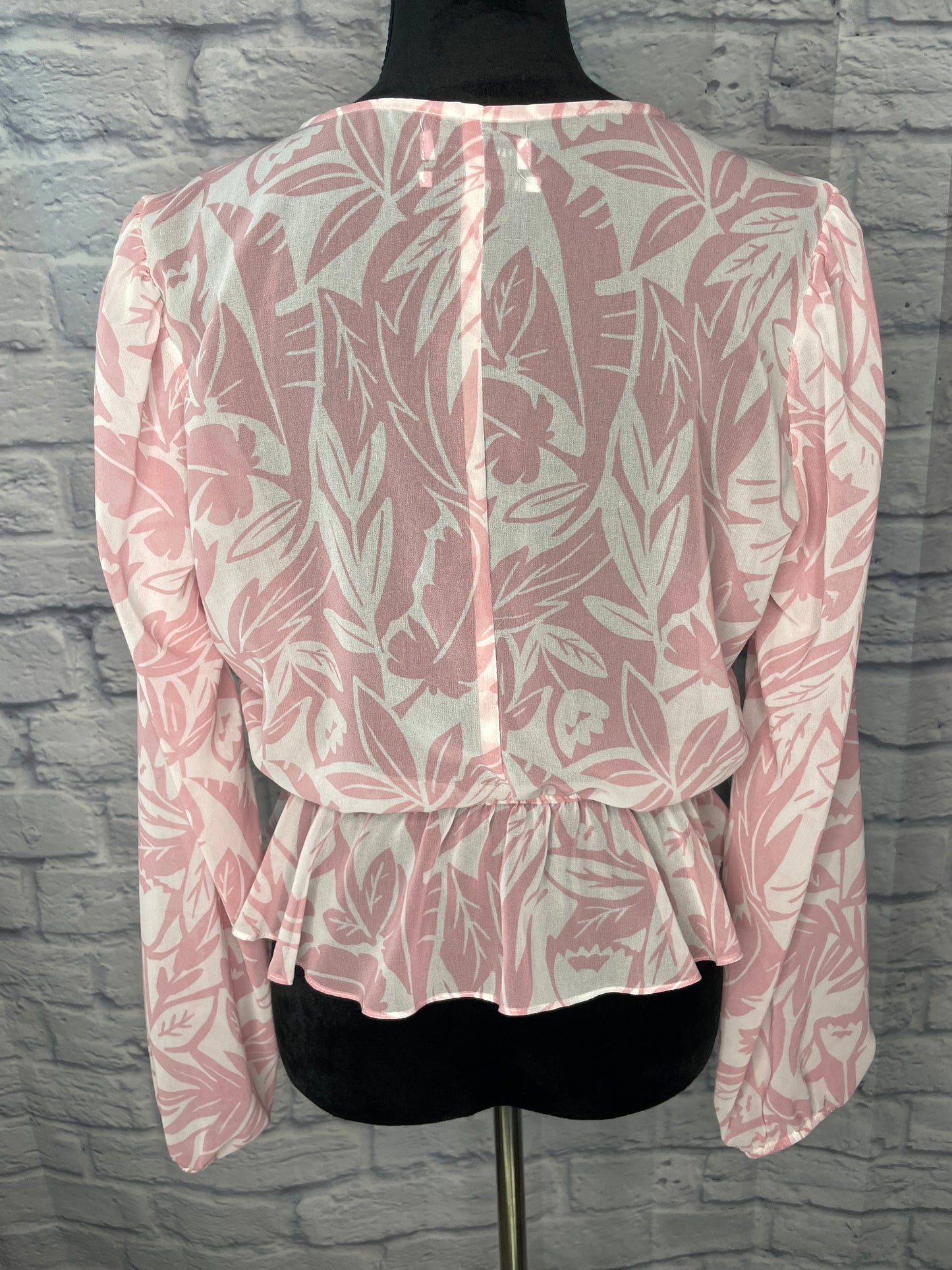 Urban Outfitters Pink /White Print Blouse