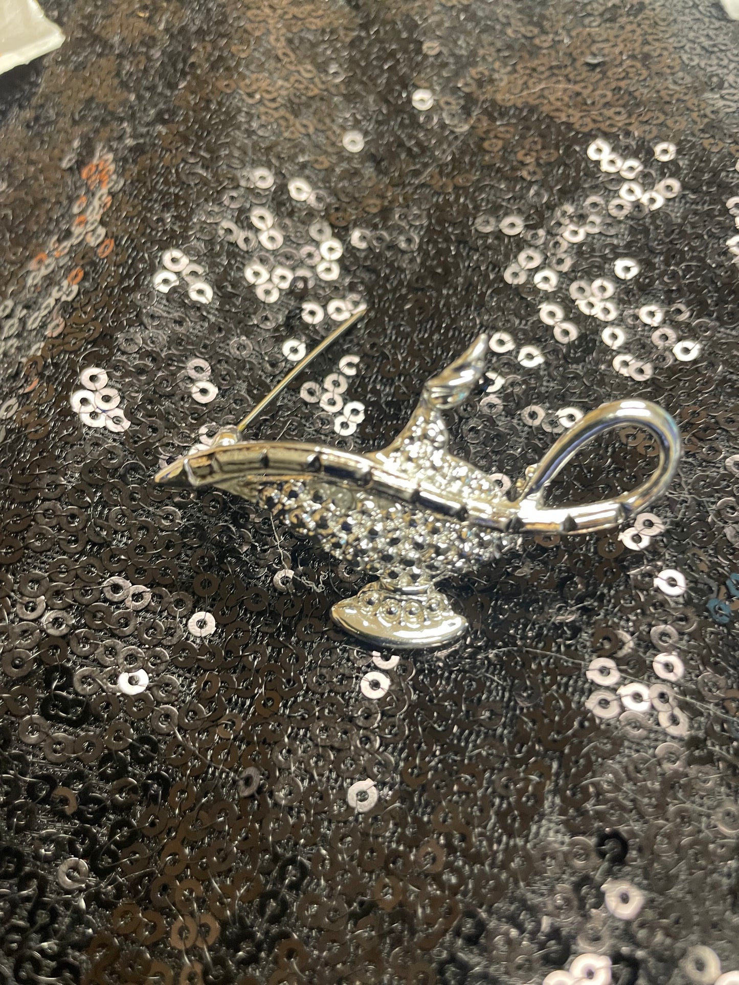 Silver Teapot Brooch