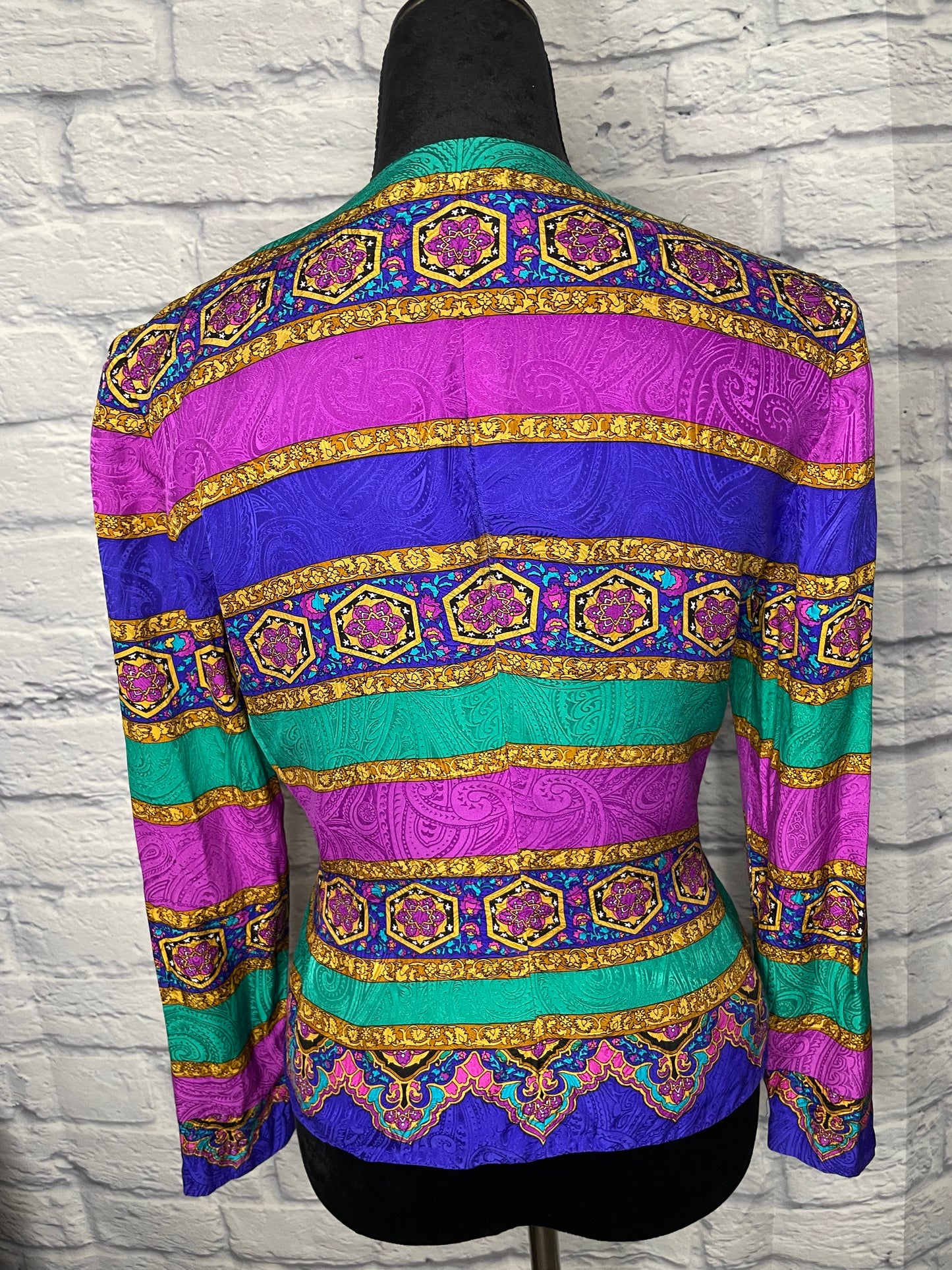 Vintage 1980s Adrianna Papell Print Blazer