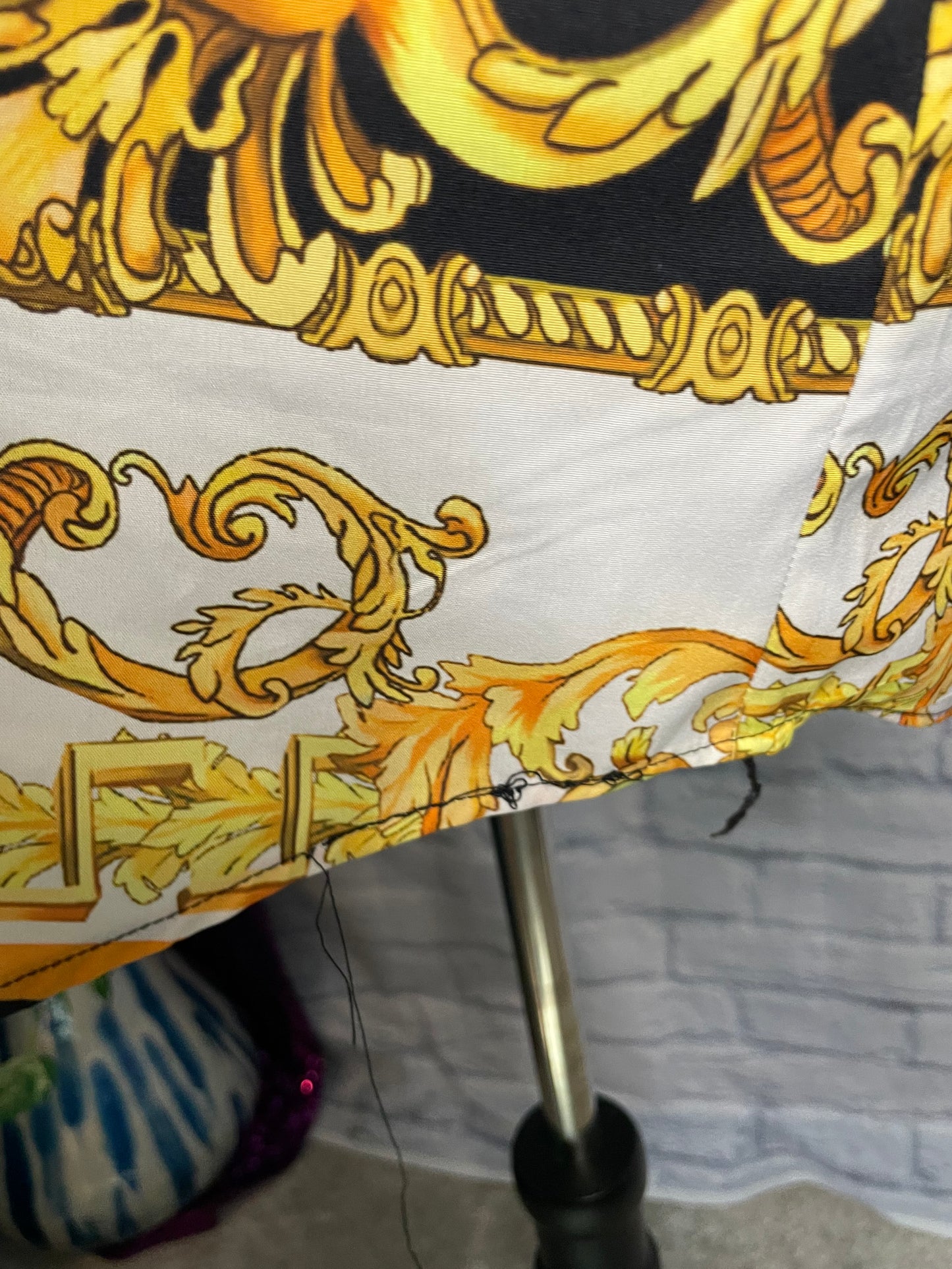 Black/Yellow Print Blouse