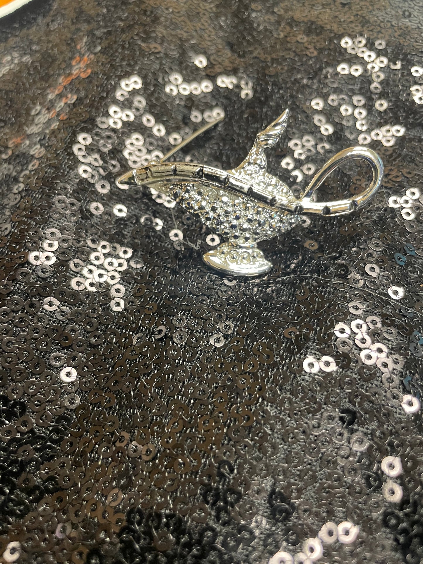 Silver Teapot Brooch