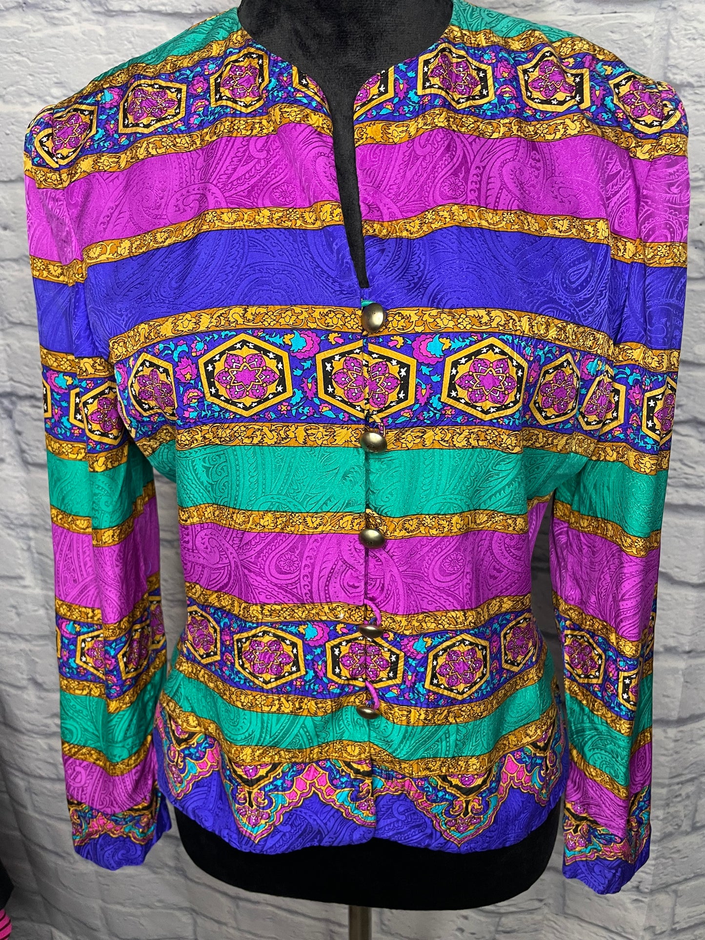 Vintage 1980s Adrianna Papell Print Blazer