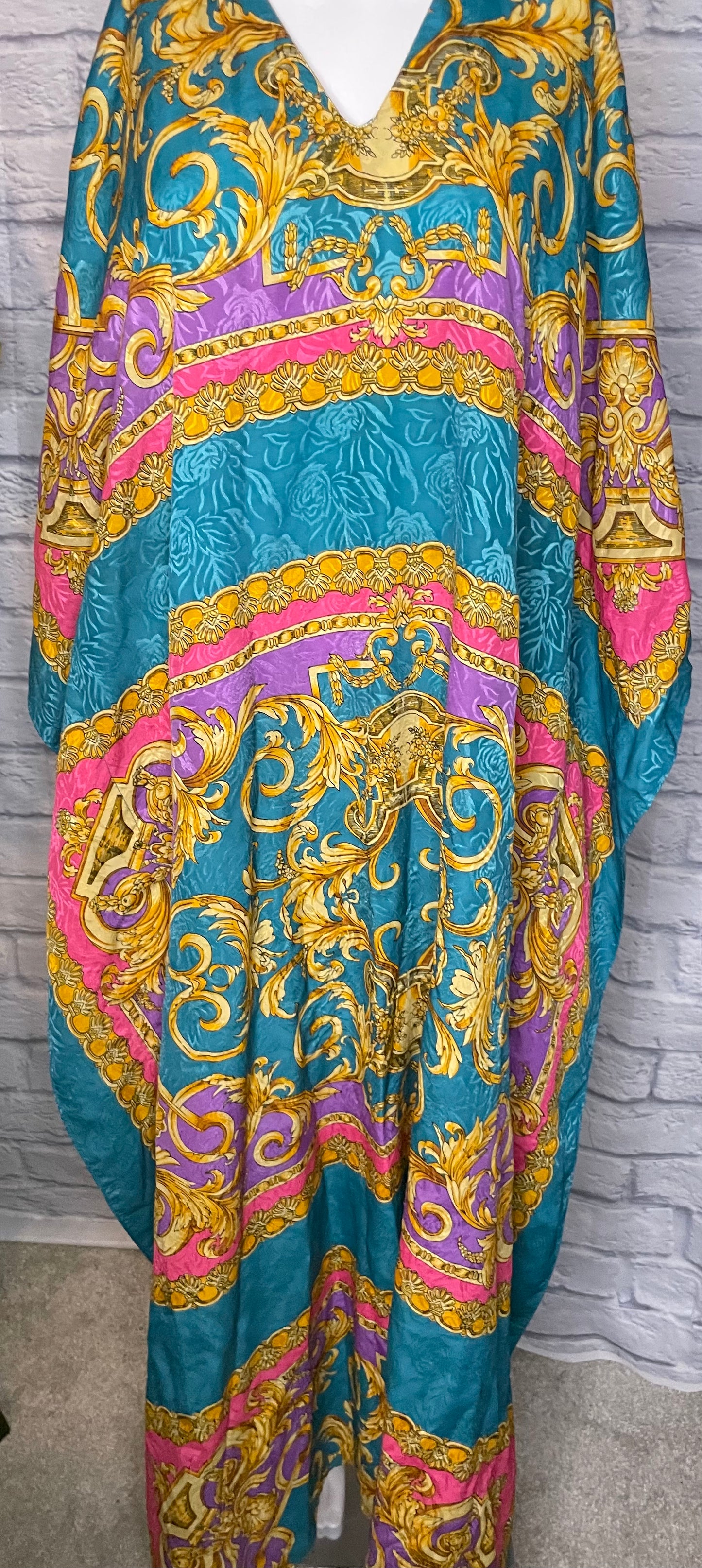 Vintage Sante’ 1980's/1990's Vibrant Print Kaftan
