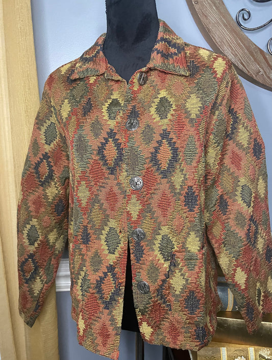 Jane Ashley Rust Navaho Blazer