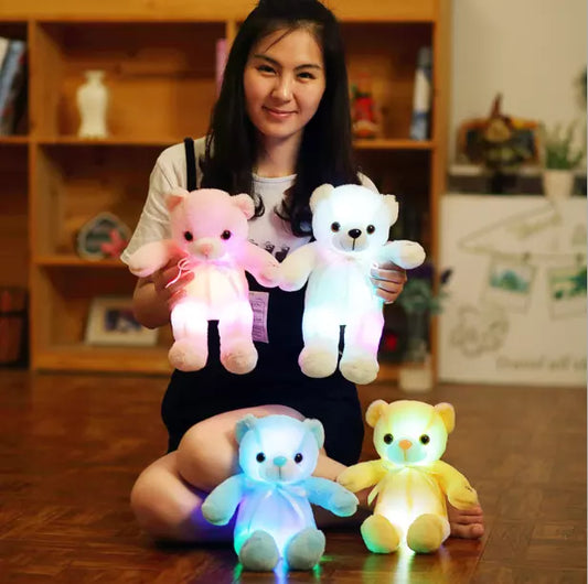 Glowing LED Teddy Bear in Assorted Colors