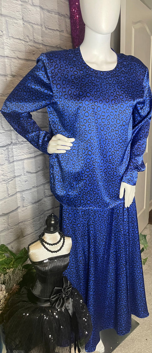 Vintage Sasson 2-piece Leopard Skirt Set (Blazer not included)