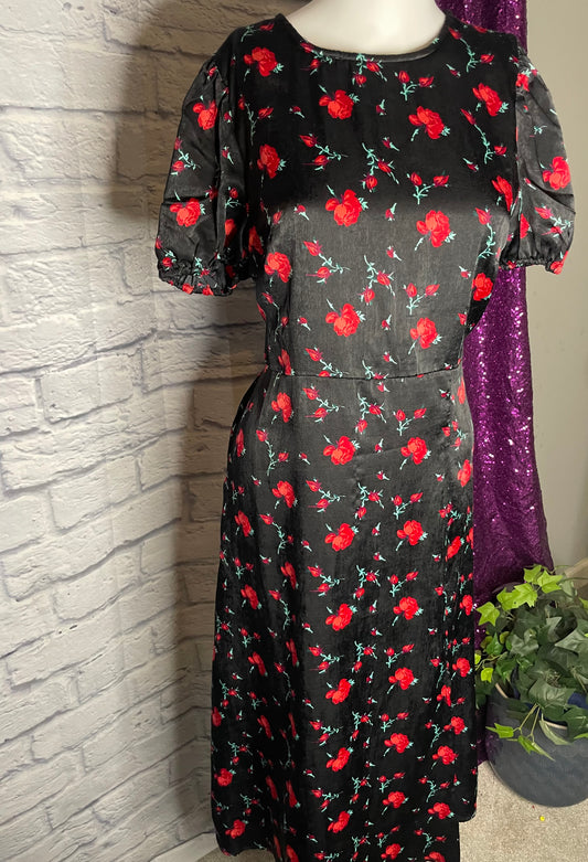 MIAMI Black/Red Print Dress