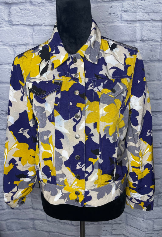 Yellow/Blue Print Jacket