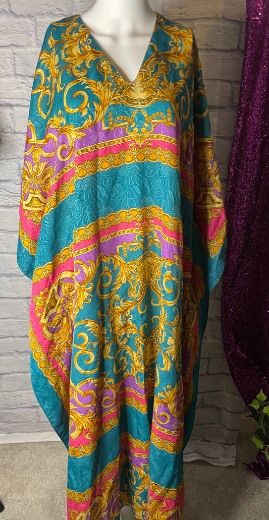Vintage Sante’ 1980's/1990's Vibrant Print Kaftan